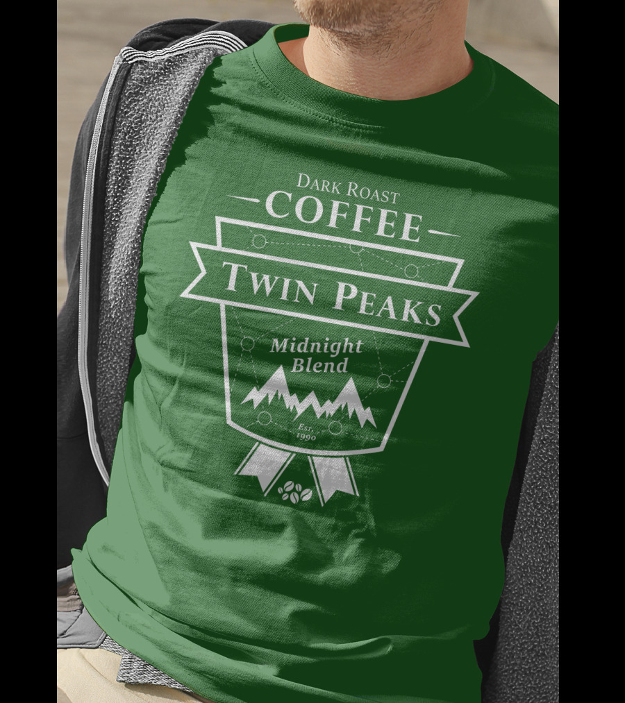 Twin Peaks Coffee Dark Roast Midnight Blend Est. 1990 T-Shirt