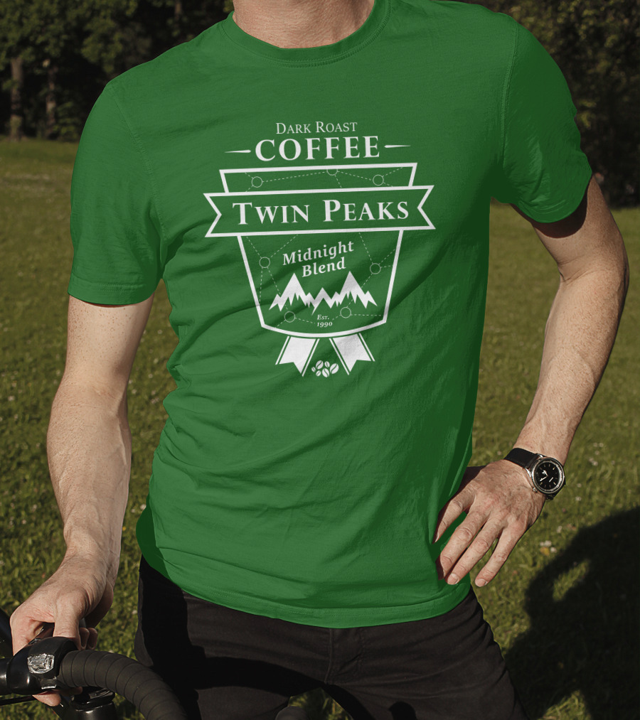 Twin Peaks Coffee Dark Roast Midnight Blend Est. 1990 T-Shirt