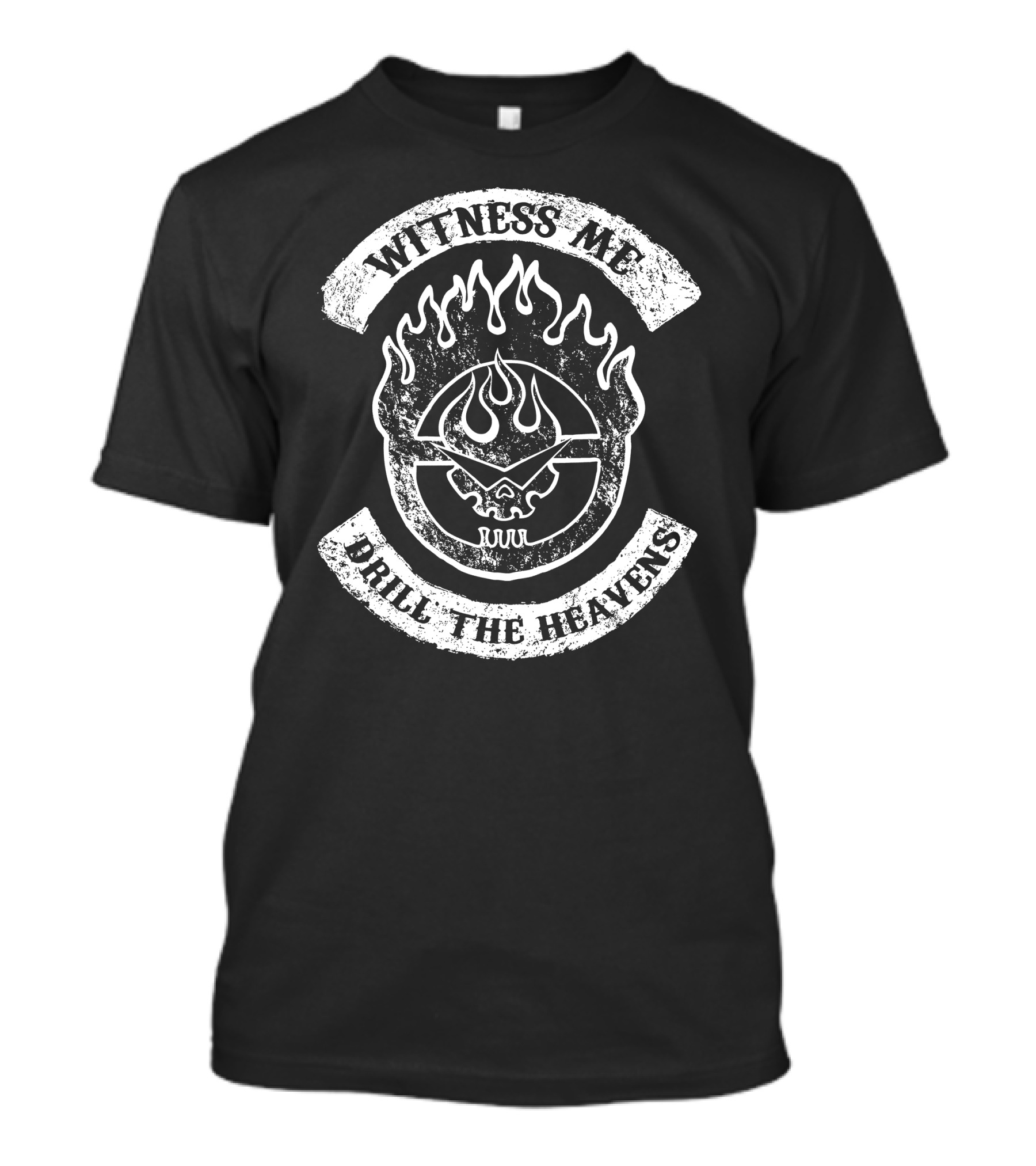 Witness Me Drill The Heavens Flame Skull T-Shirt