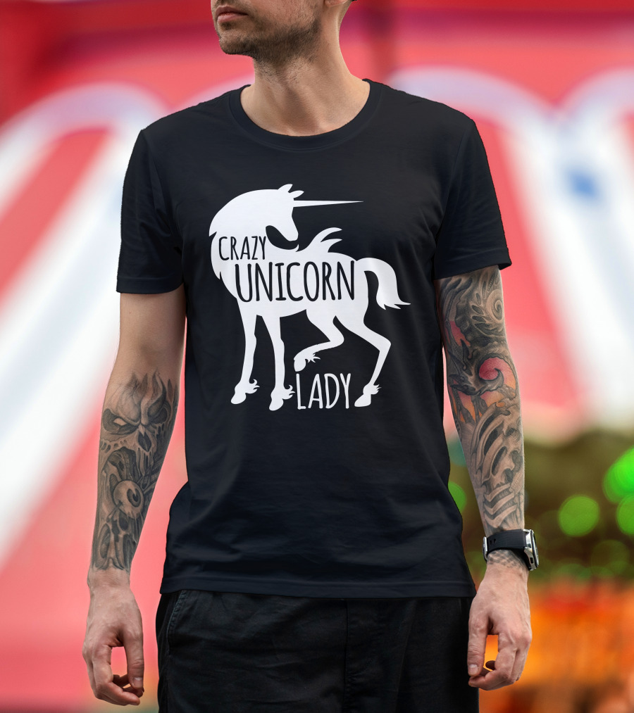 CRAZY UNICORN LADY T-Shirt