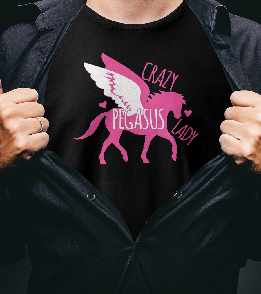 CRAZY PEGASUS LADY T-Shirt
