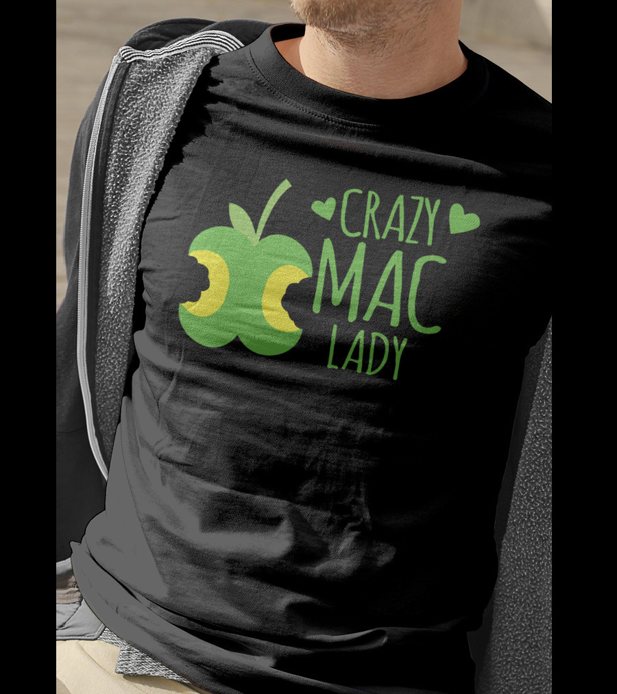 CRAZY MAC LADY Green Apple Bites T-Shirt