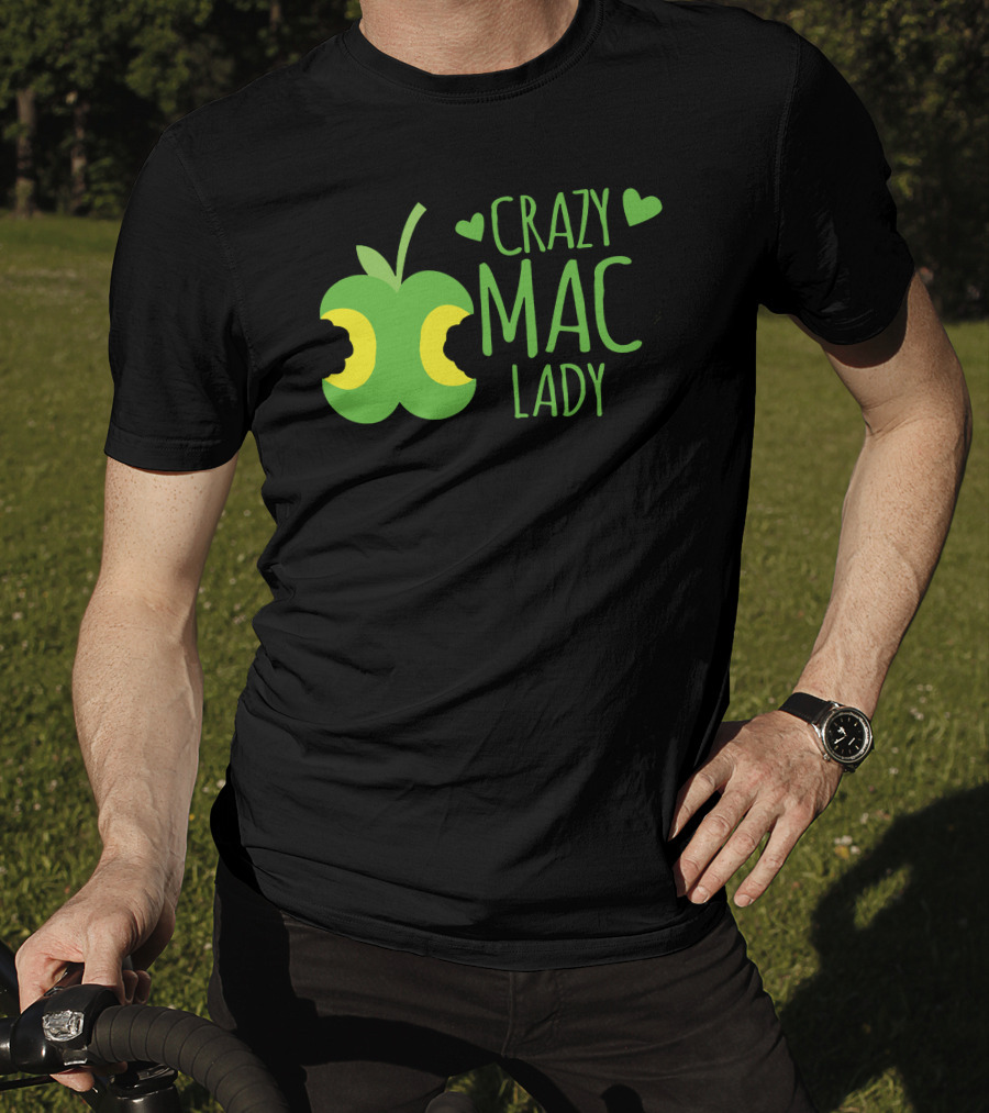 CRAZY MAC LADY Green Apple Bites T-Shirt