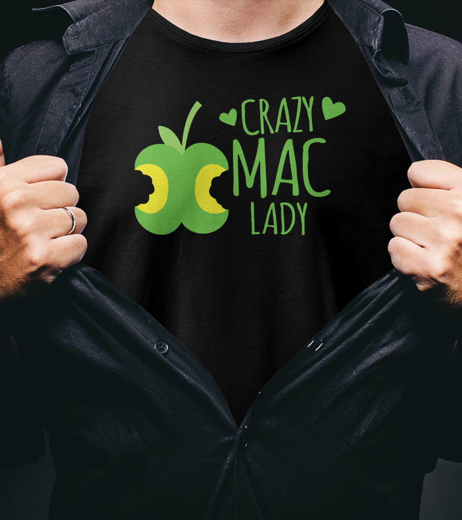 CRAZY MAC LADY Green Apple Bites T-Shirt