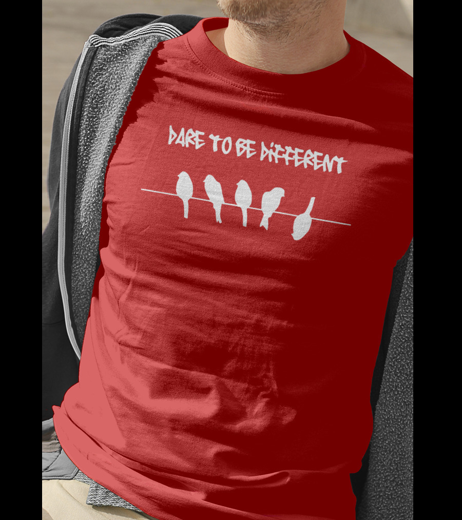 Dare To Be Different Birds In A Line T-Shirt