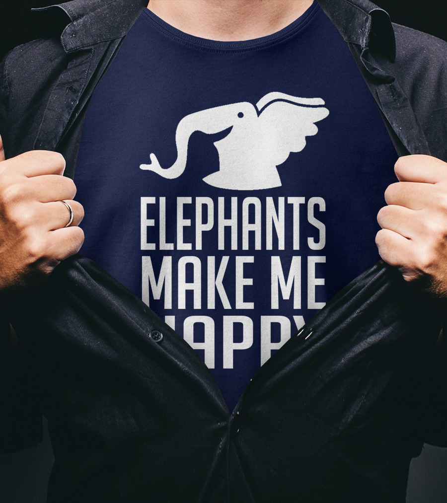 Elephants Make ME Happy T-Shirt