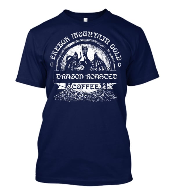 Erebor Mountain Gold Dragon Roasted Coffee T-Shirt