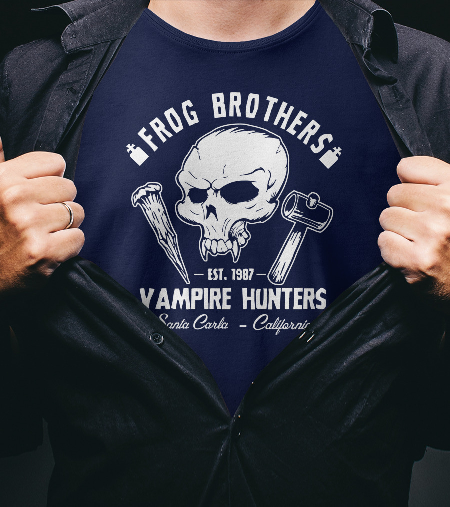 Frog Brothers Vampire Hunters Est. 1987 Santa Carla California T-Shirt