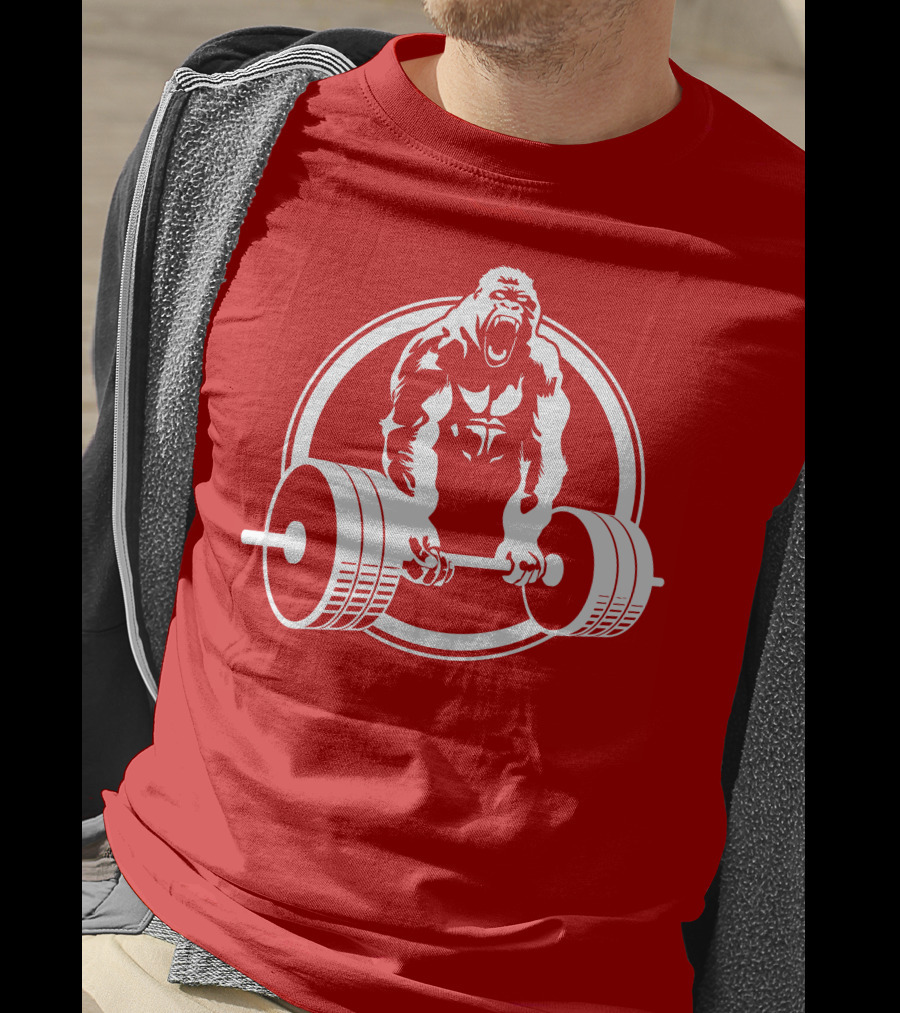 Gorilla Lifting Power Barbell Strength T-Shirt