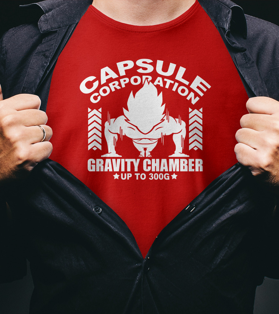 Capsule Corporation Gravity Chamber Up To 300G T-Shirt