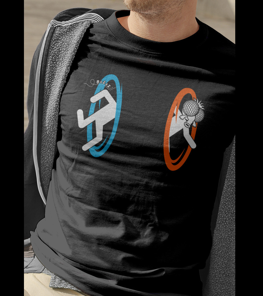 Fly Trouble Bzzz Portal Fly Head Collision T-Shirt