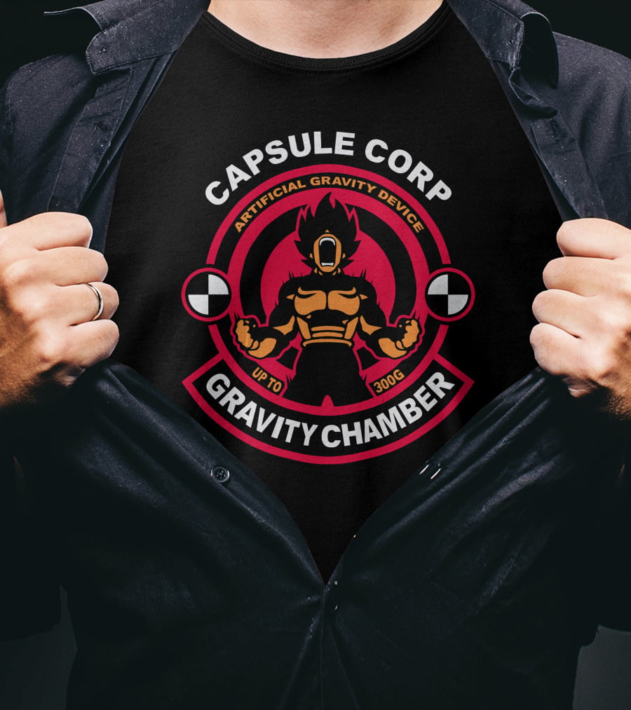 Capsule Corp Gravity Chamber Artificial Gravity Device Up To 300G T-Shirt
