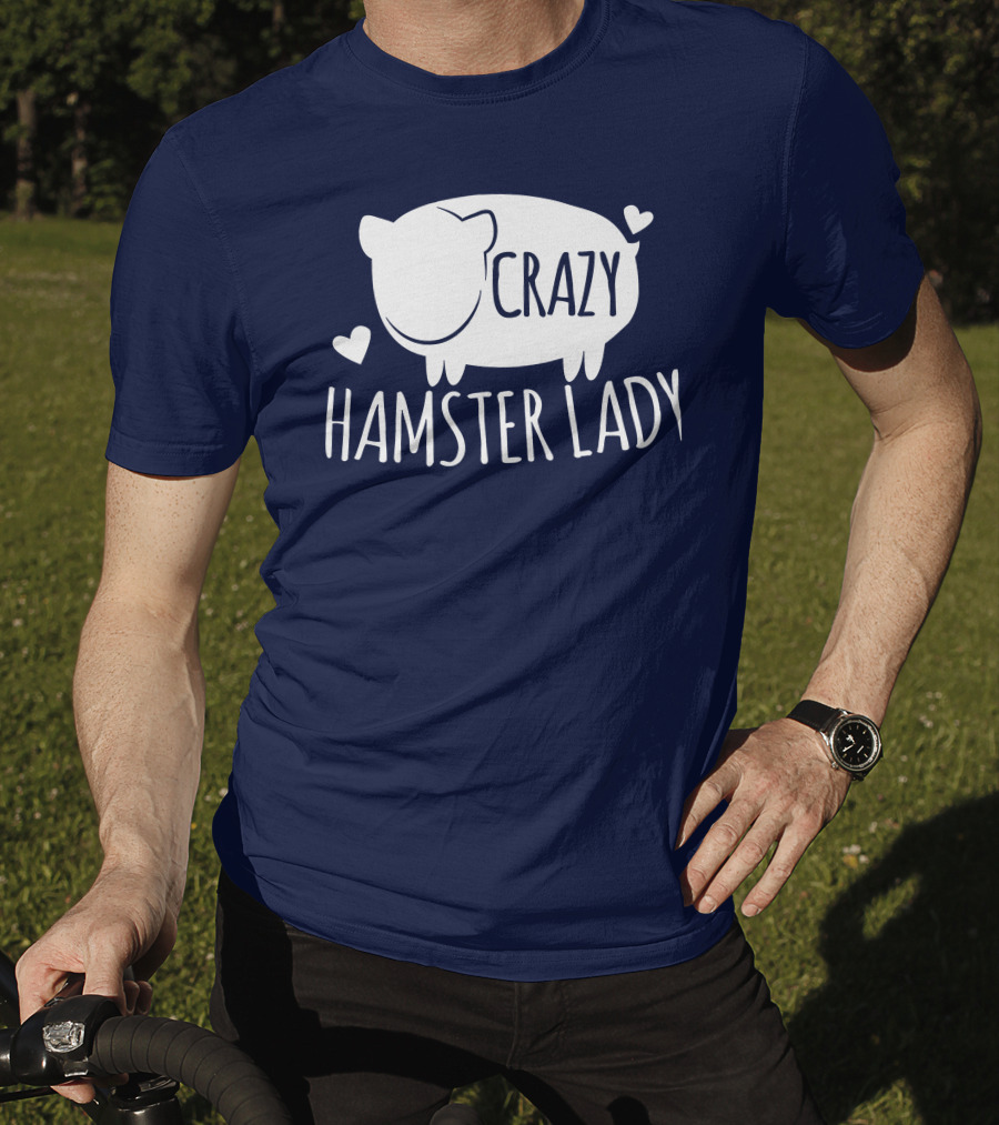Crazy Hamster Lady With Hearts T-Shirt