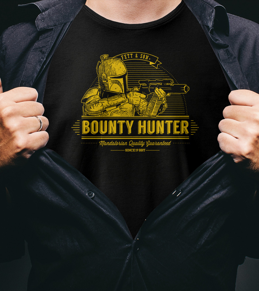 Fett And Son Bounty Hunter Mandalorian Quality Guaranteed Since 1987 T-Shirt