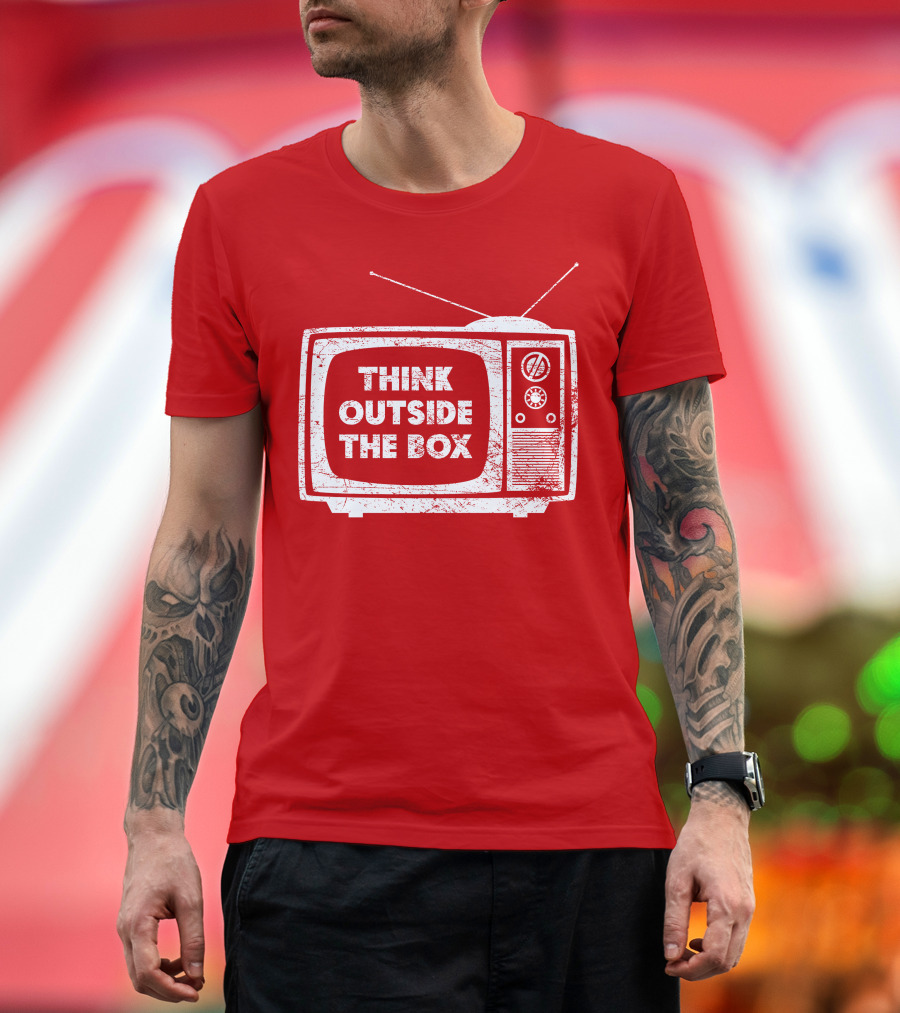 Think Outside The Box Retro Television Concept T-Shirt