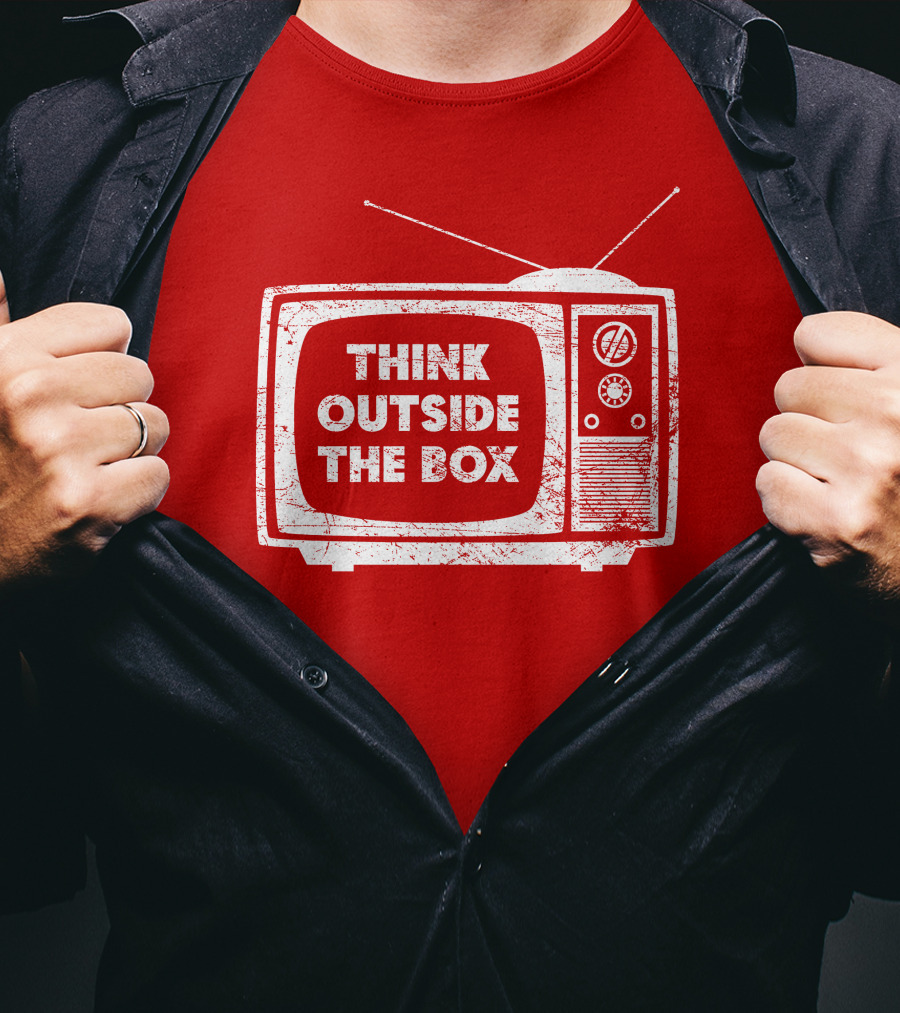 Think Outside The Box Retro Television Concept T-Shirt