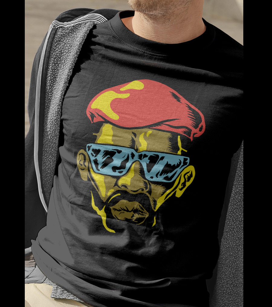 Gangsta Cool Shades Red Beret Face T-Shirt