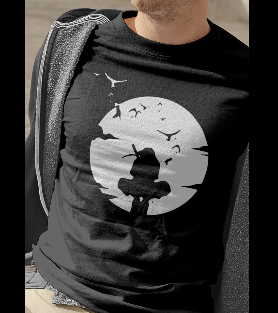 Itachi Uchiha Moonlit Silhouette Stance T-Shirt