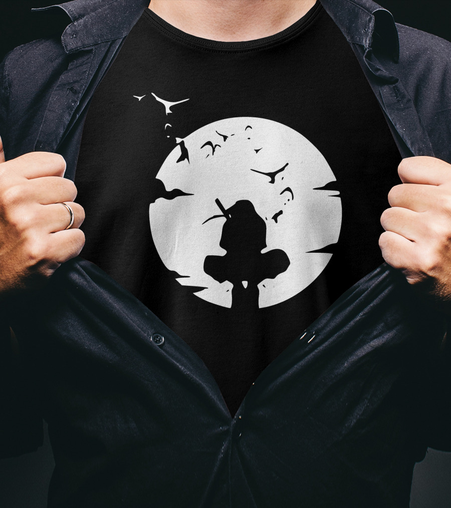 Itachi Uchiha Moonlit Silhouette Stance T-Shirt