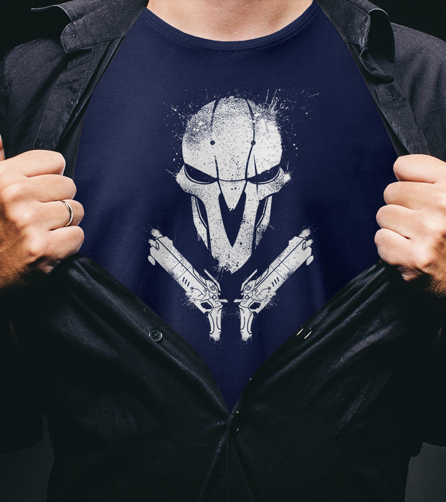 JHIN Reaper Mask With Dual Pistols T-Shirt