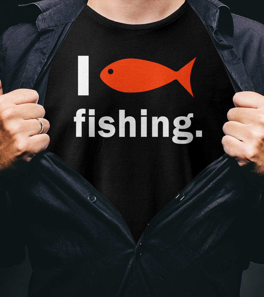 I Heart Fishing Red Fish T-Shirt