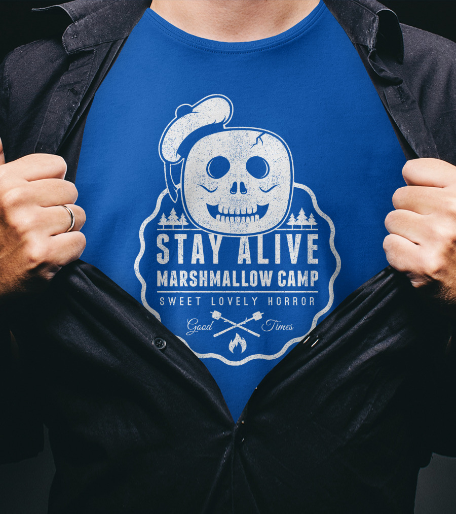 Stay Alive Marshmallow Camp Sweet Lovely Horror Good Times T-Shirt