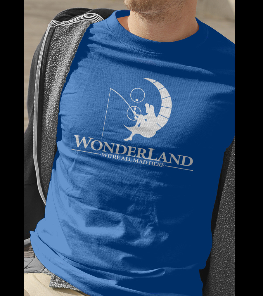 Wonderland We're All Mad Here Moon Fishing T-Shirt