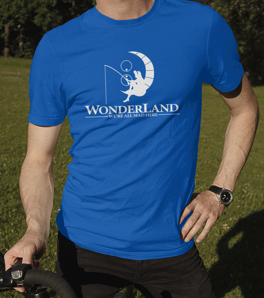 Wonderland We're All Mad Here Moon Fishing T-Shirt