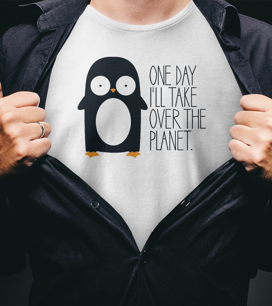 Penguin Baby One Day I'll Take Over The Planet T-Shirt