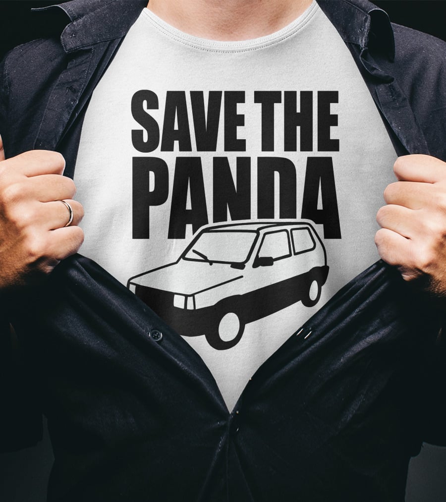 SAVE THE PANDA Fiat Car T-Shirt