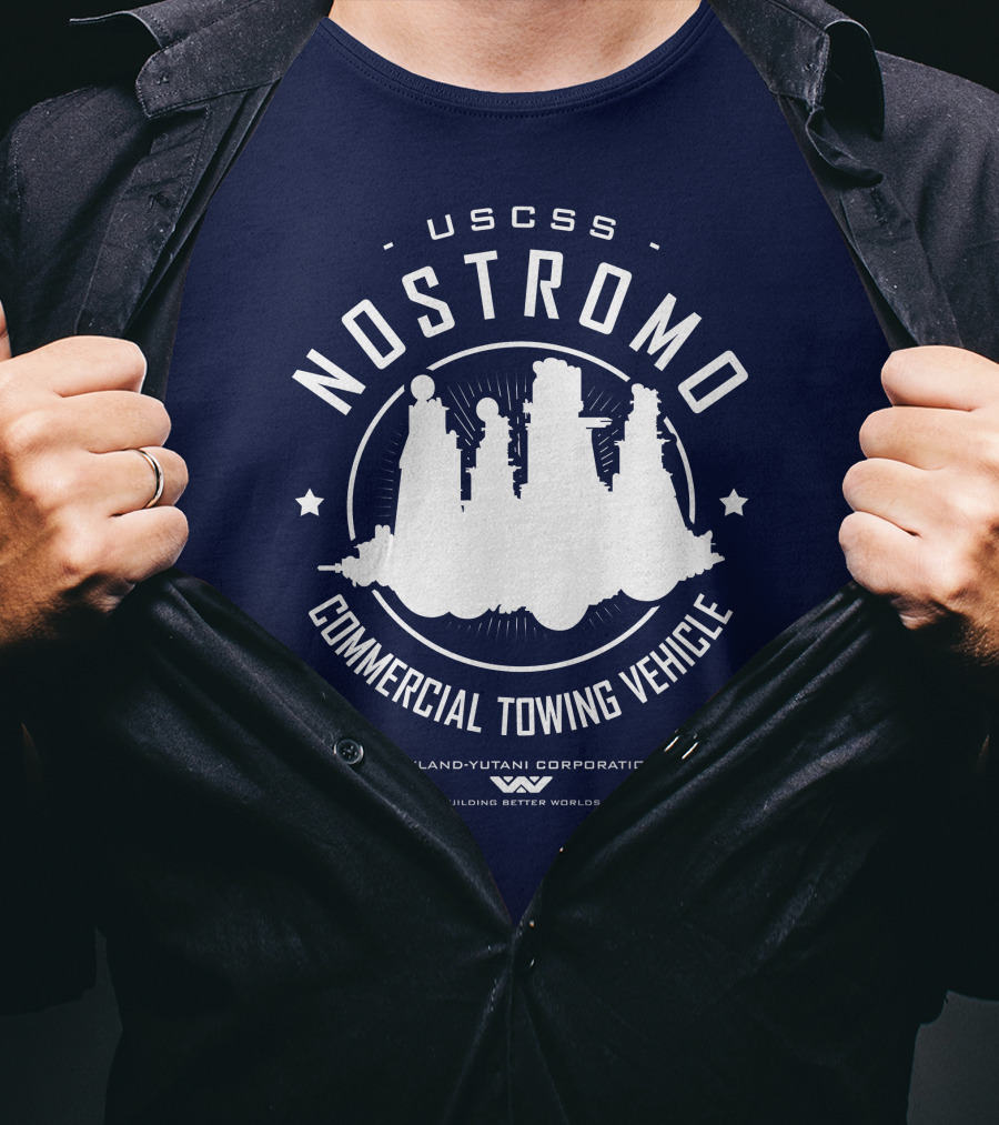 USCSS Nostromo Commercial Towing Vehicle Weyland-Yutani Building Better Worlds T-Shirt