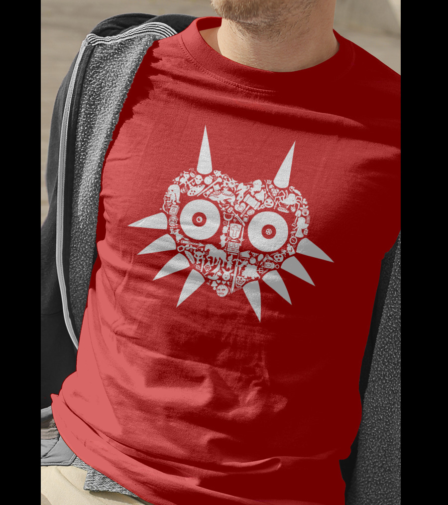Majora's Mask Hidden Icons Heart Shape T-Shirt