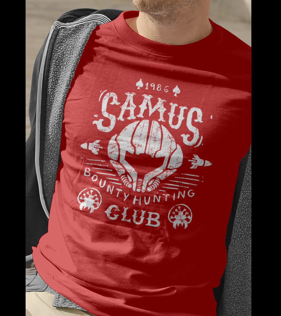 1986 Samus Bounty Hunting Club T-Shirt