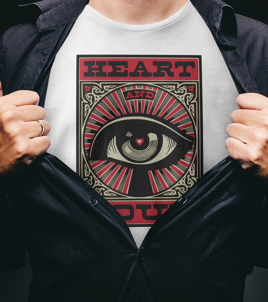 Heart And Soul Eye Art Radiating Love T-Shirt