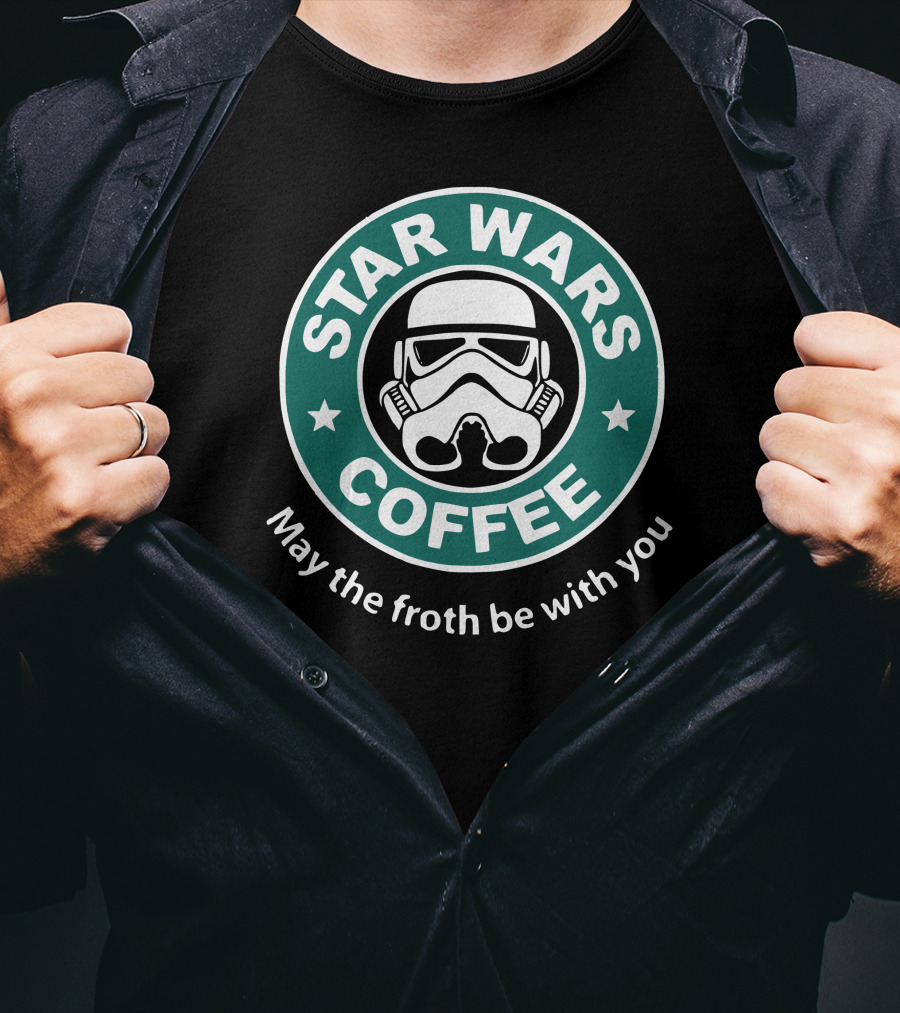 Star Wars Coffee May The Froth Be With You Stormtrooper T-Shirt
