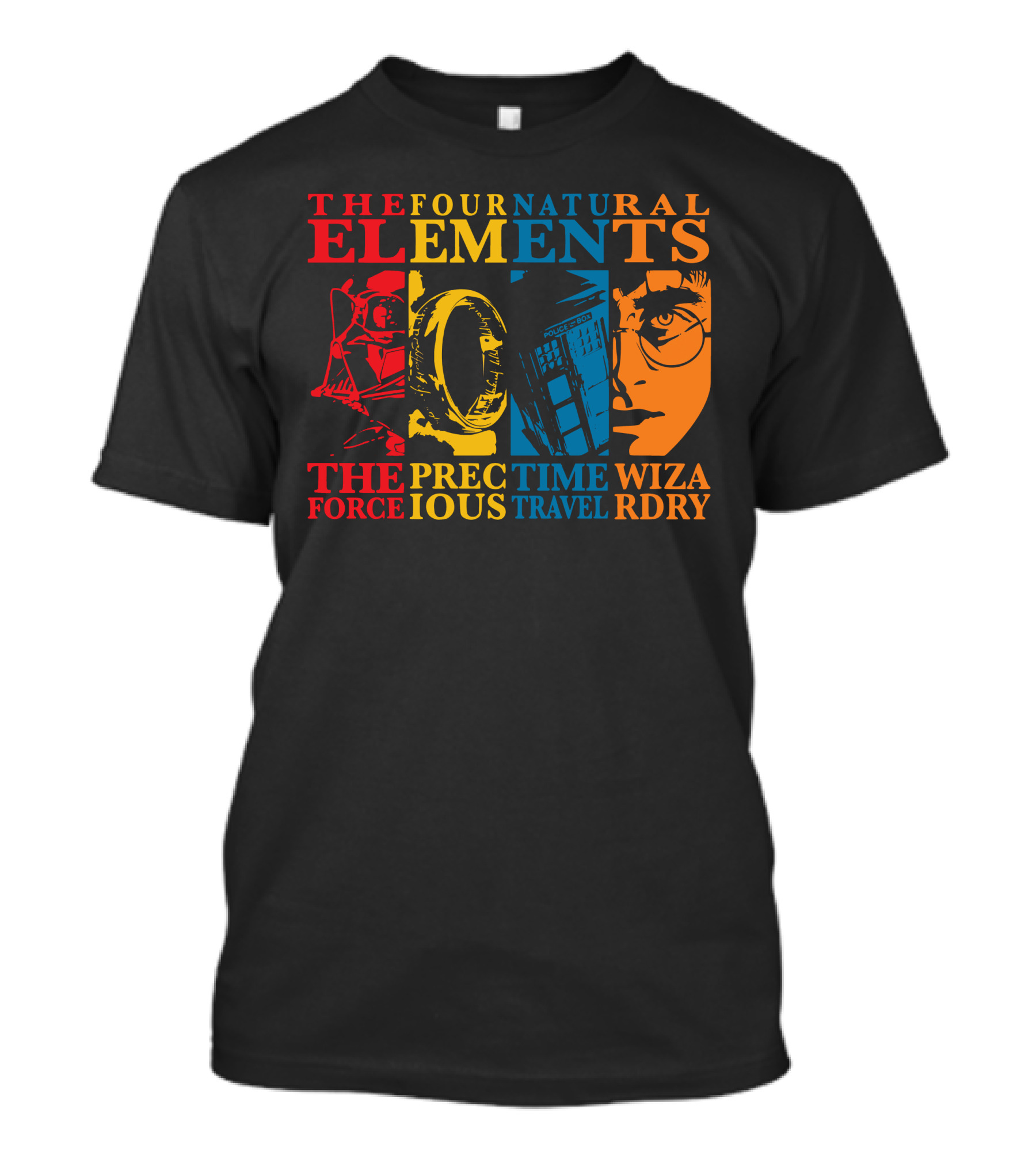 The Four Natural Elements Force Prec Time Travel Wizardry T-Shirt