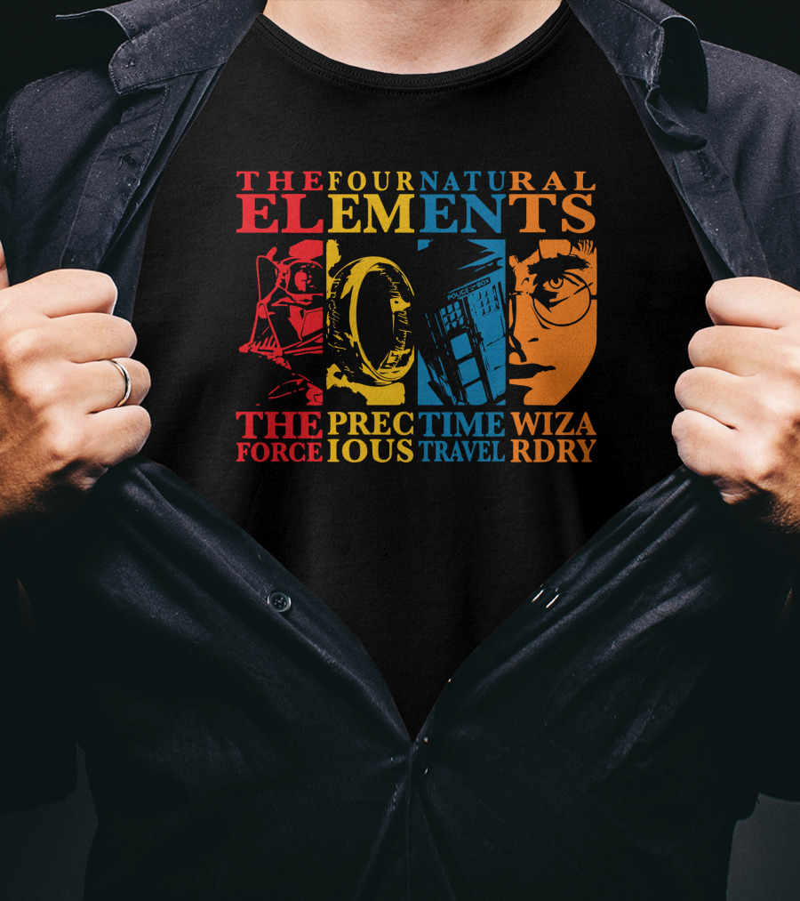 The Four Natural Elements Force Prec Time Travel Wizardry T-Shirt