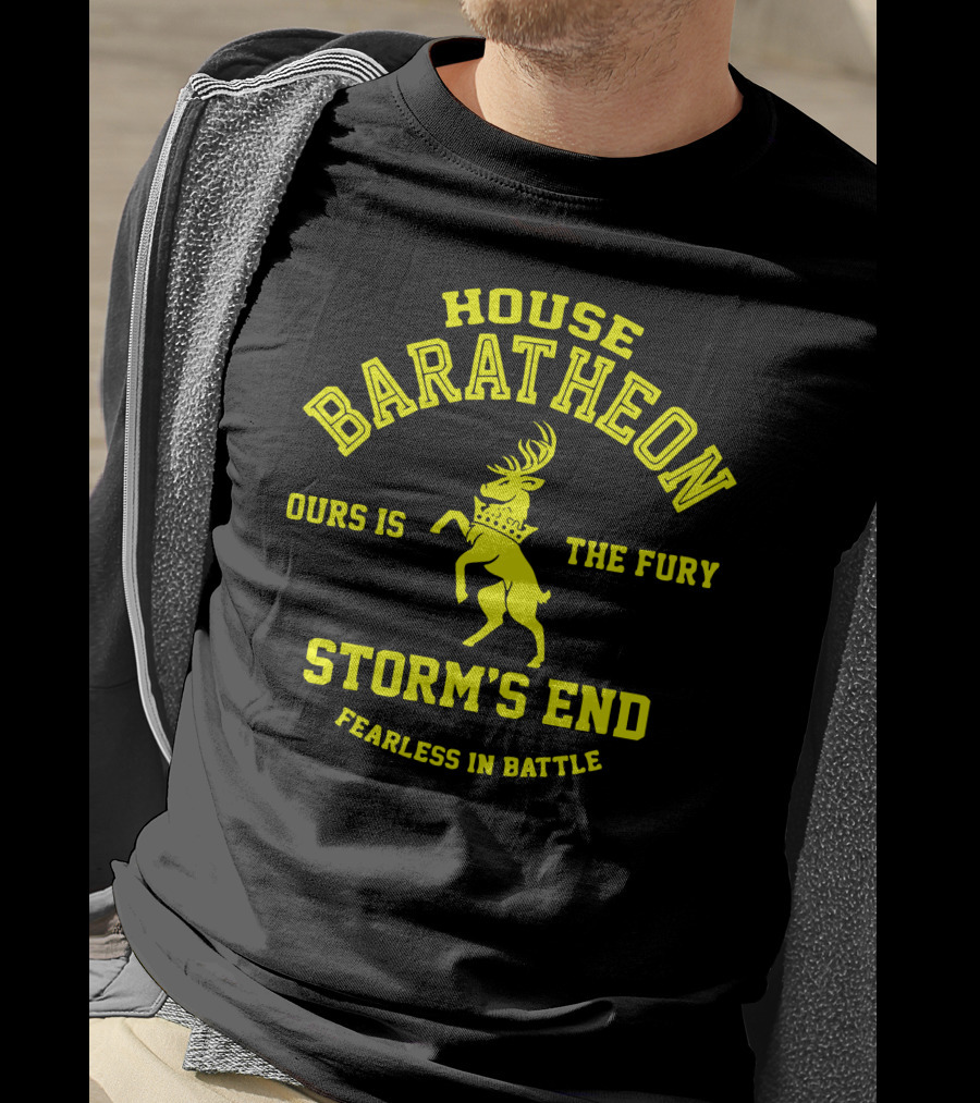 House Baratheon Ours Is The Fury Storm's End Fearless In Battle T-Shirt