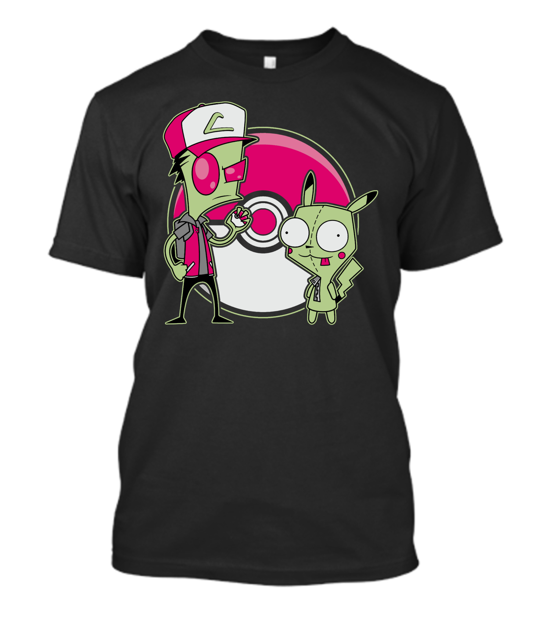 Zombie Pokemon Trainer And Creature With Poke Ball T-Shirt
