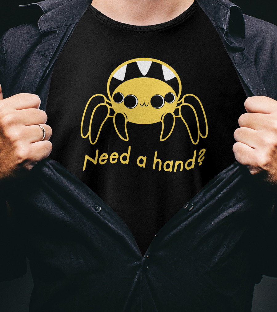 Need A Hand Spider Cute Yellow T-Shirt