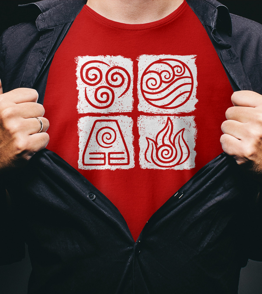 Avatar Air Water Earth Fire Elements T-Shirt