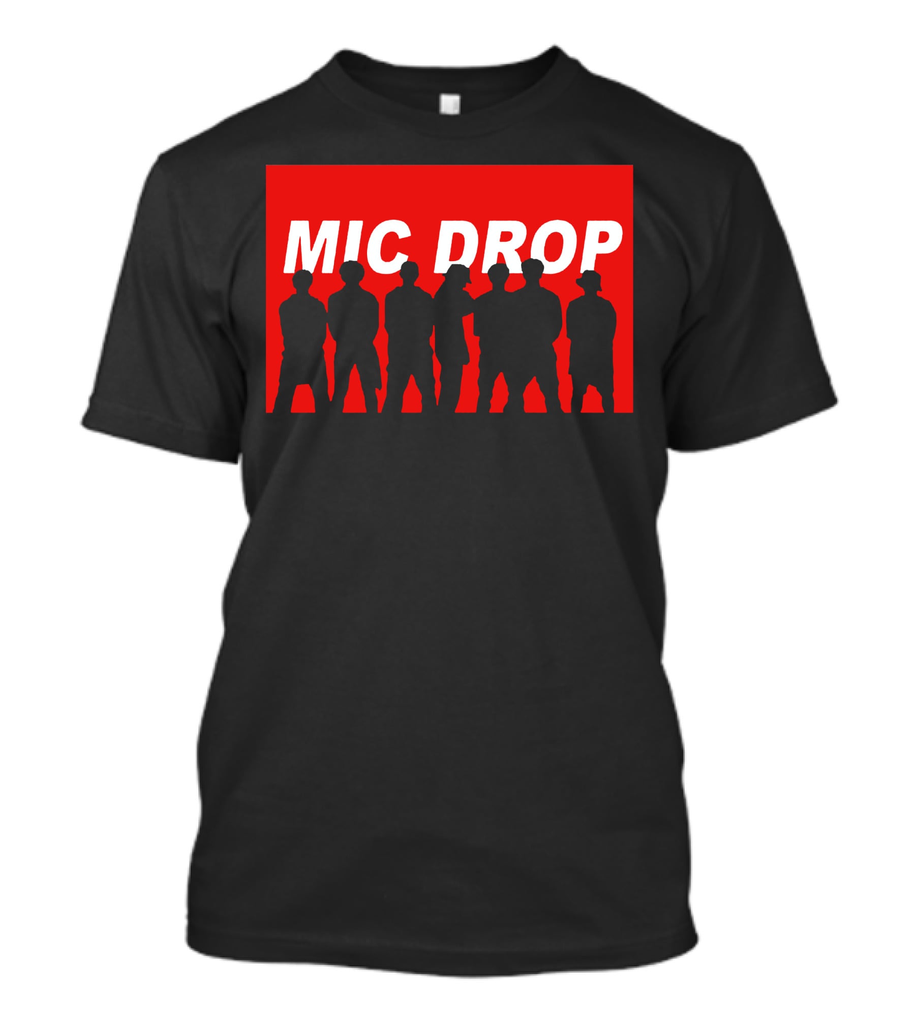 BTS Mic Drop Silhouettes Red Block T-Shirt
