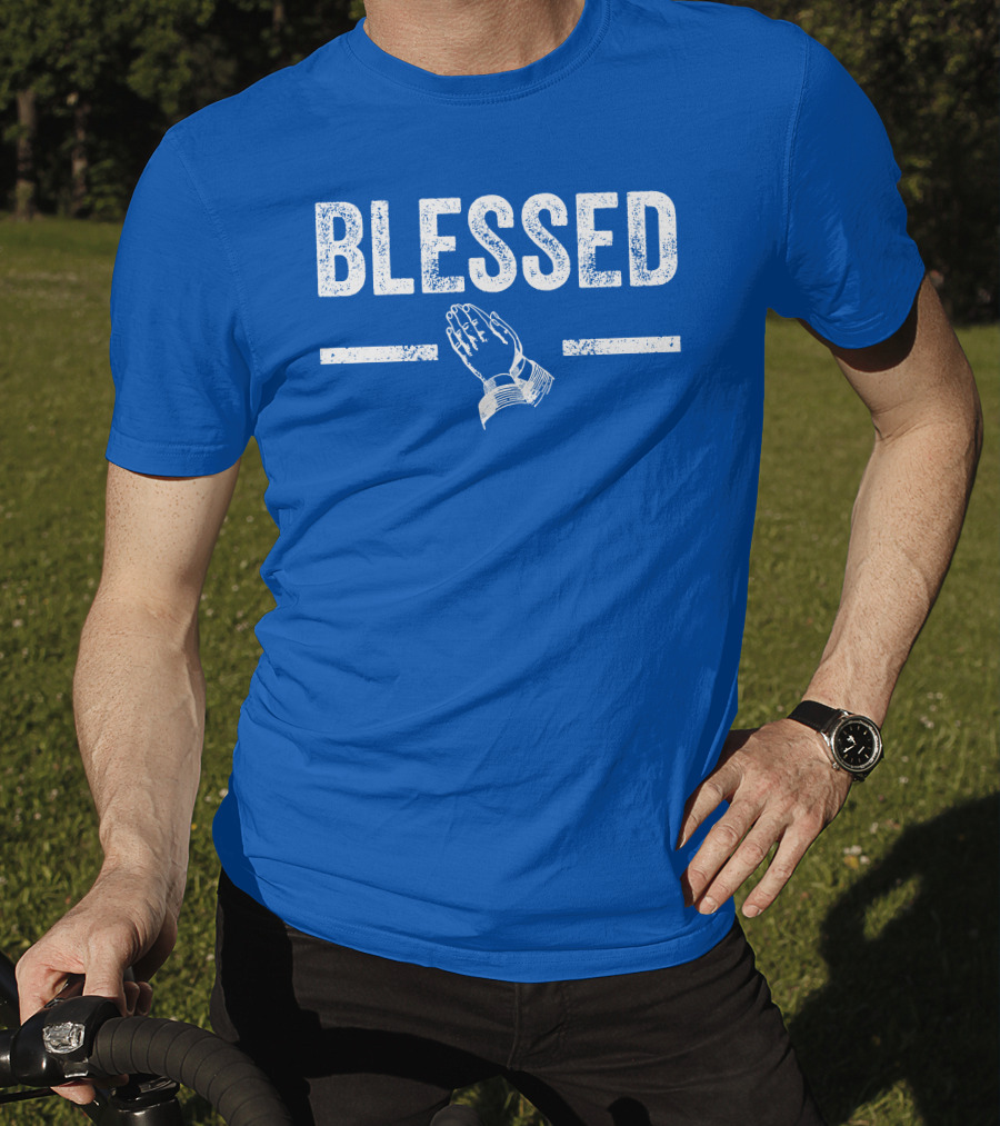 Blessed Praying Hands Christian Faith T-Shirt