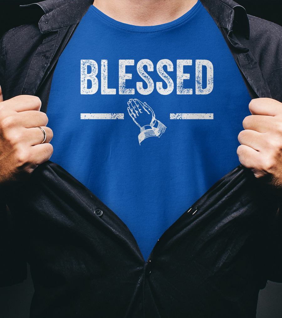 Blessed Praying Hands Christian Faith T-Shirt