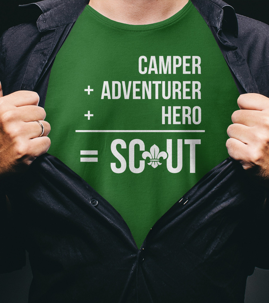 Camper Adventurer Hero Scout Fleur-de-Lis T-Shirt