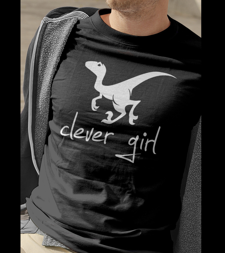 Clever Girl Velociraptor Dinosaur Iconic Reference T-Shirt