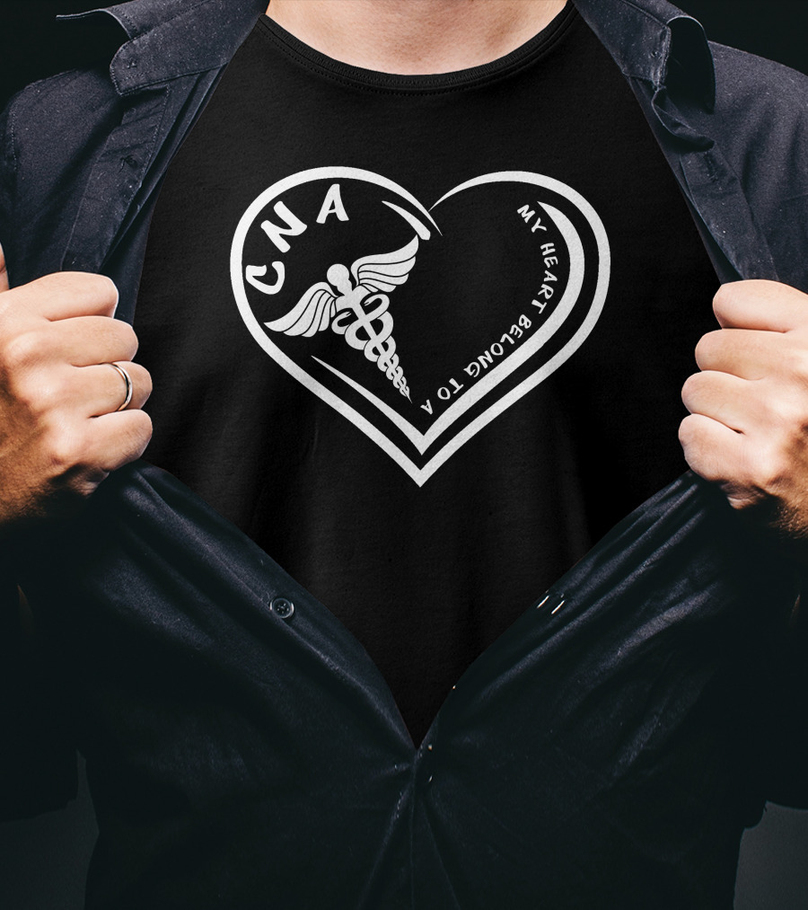 CNA My Heart Belongs To A Caduceus Heart T-Shirt