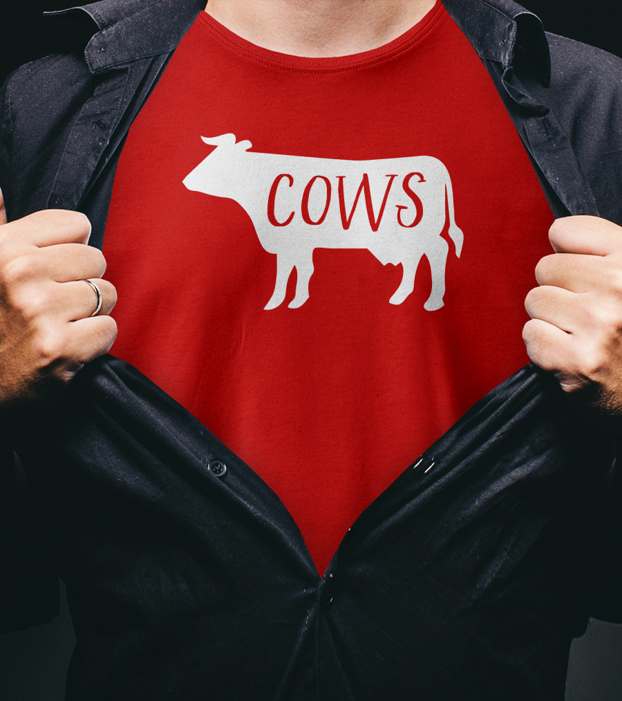 COWS White Silhouette T-Shirt