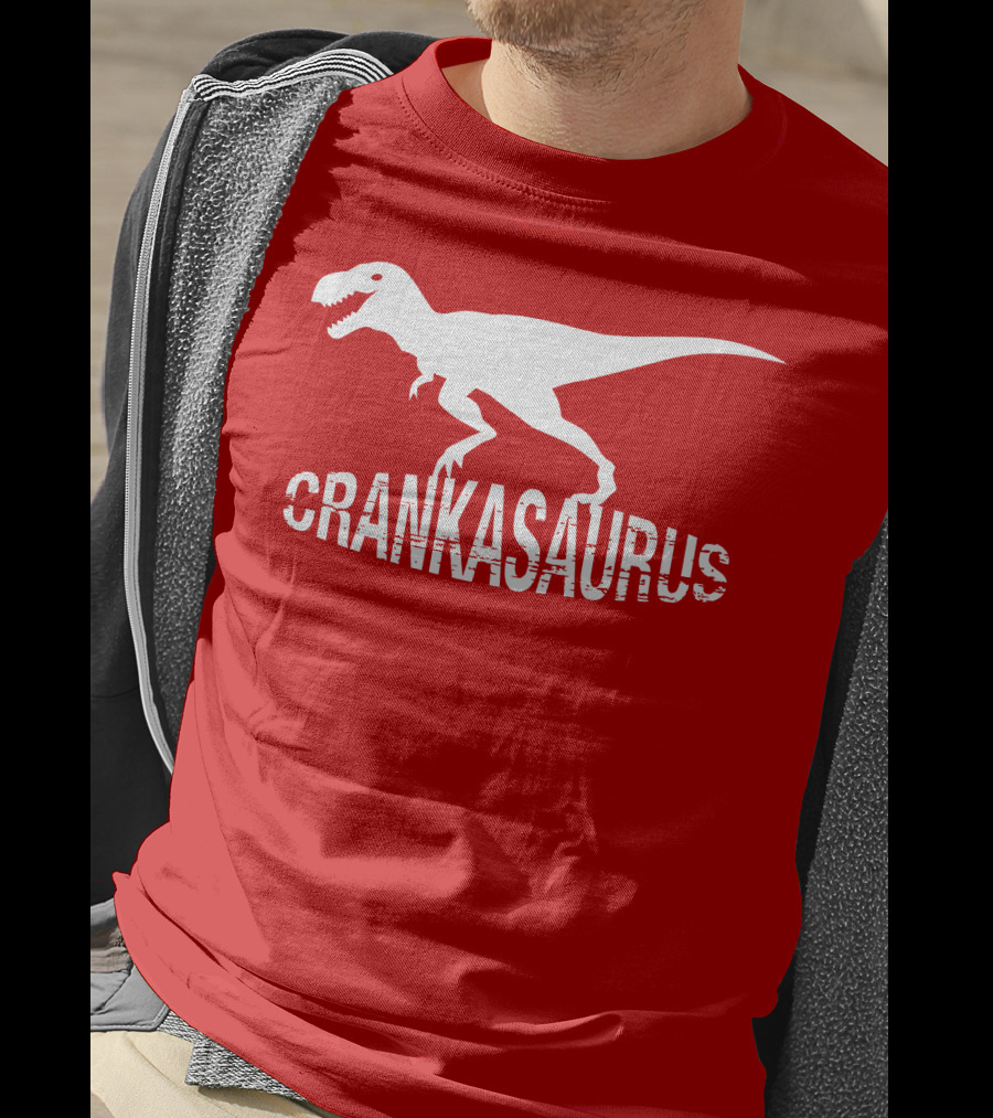 Crankasaurus Dinosaur Logo Parody T-Rex T-Shirt