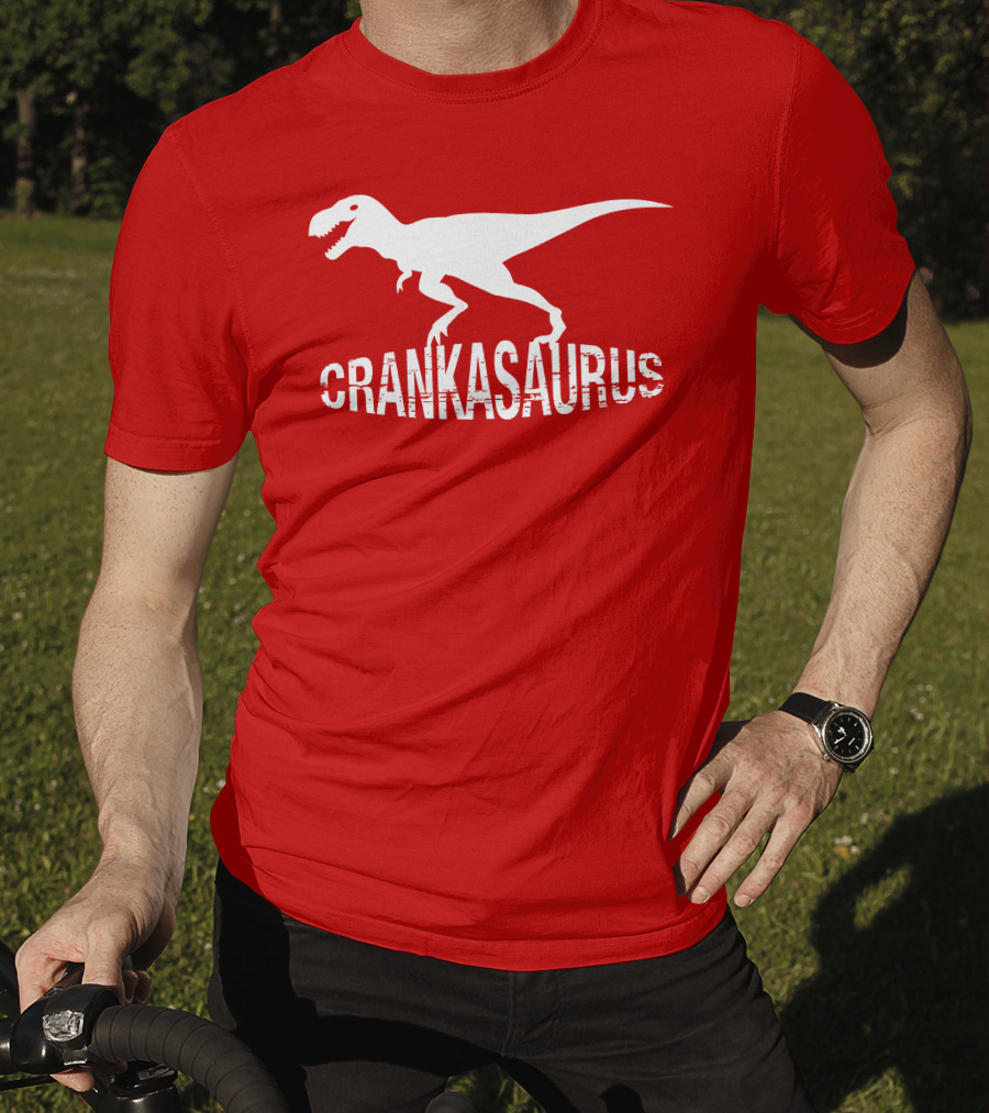 Crankasaurus Dinosaur Logo Parody T-Rex T-Shirt